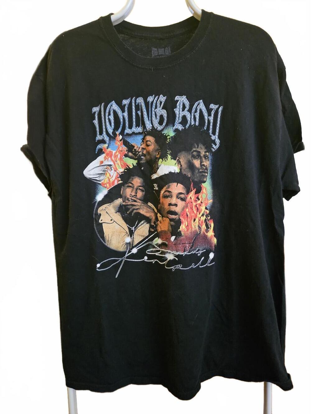 Never broke again NBA young boy Black T Shirt Size XL